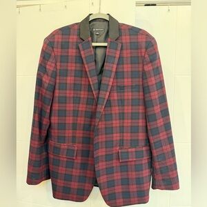 INC Slim-Fit Checkered Blazer
